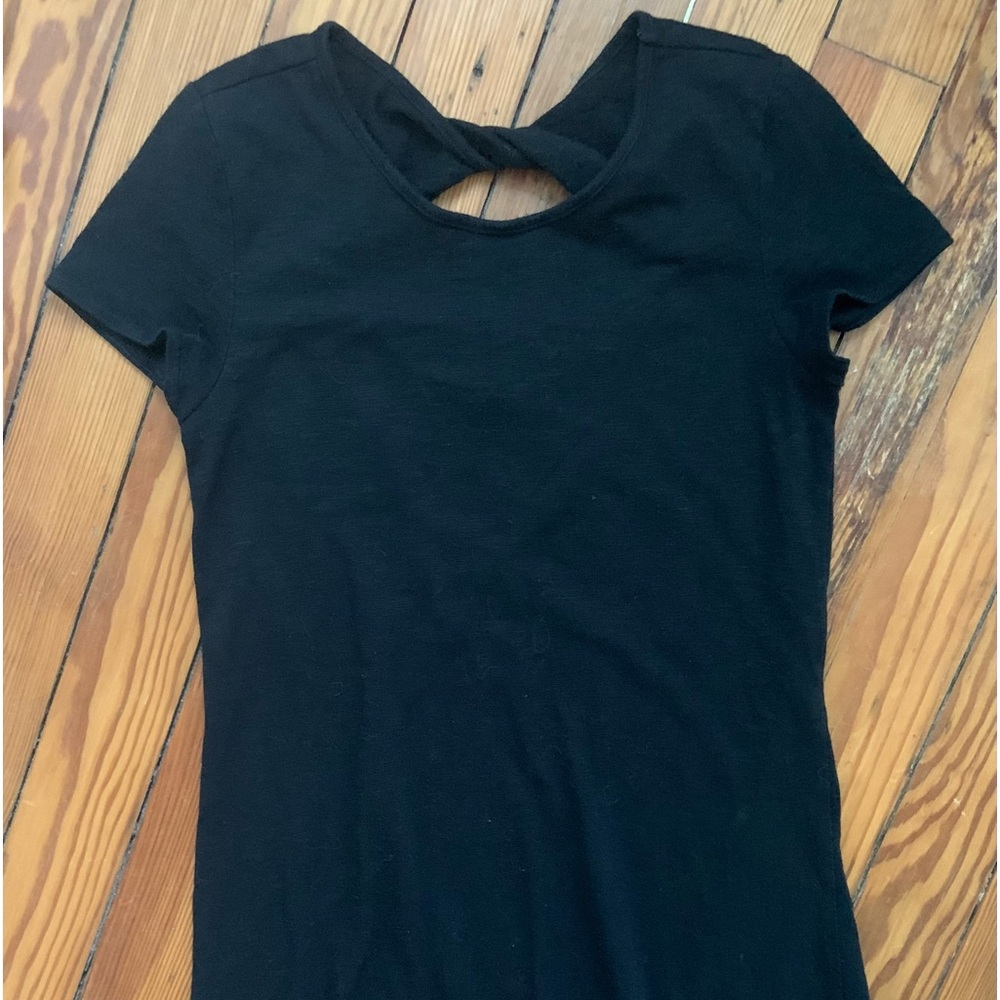 🐇Solid black cotton dress